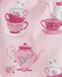 Girls Teacup Capri Leggings - Time for Tea